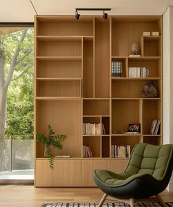 Bibliothèque moderne en panneaux de mélamine avec un grand espace de rangement, <span class=keywords><strong>aide</strong></span> à organiser les affaires et à rendre la maison et le bureau plus propres - Product Image 1