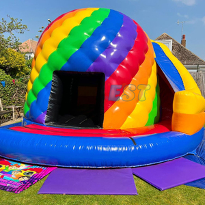 <span class=keywords><strong>Discothèque</strong></span> <span class=keywords><strong>gonflable</strong></span> d'extérieur arc-en-ciel pastel château plein d'entrain pour enfants <span class=keywords><strong>discothèque</strong></span> avec toboggan torsadé pour le plaisir de la maison de rebond - Product Image 1