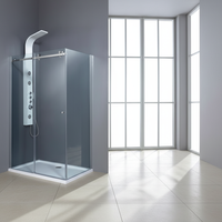 Douche autoportante en acier inoxydable avec logo personnalisé pour salle de bain domestique