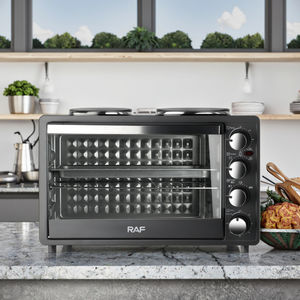 Nouvelle mise à niveau <span class=keywords><strong>2</strong></span> en 1 40l appareils de cuisine <span class=keywords><strong>friteuse</strong></span> à air électrique four grille-pain avec plaques chauffantes porte visuelle - Product Image 4