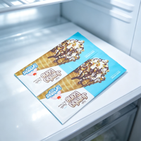 Sac d'emballage pour glaces et bâtonnets glacés, imprimé sur mesure, à scellage arrière, avec pochette à déchirure – Offre Spéciale