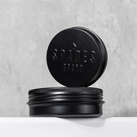 30g 50g 60g 100g 120g pot en aluminium noir mat argenté contenant de cire pour cheveux pommade boîte en aluminium pour crème à barbe