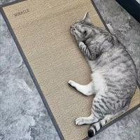 Griffoir pour chat auto-adhésif vierge 3D personnalisé, grattoir pour chat, tapis pour chat pour porte
