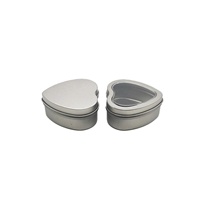 Boîte en fer blanc en forme de cœur, mini-boîte à bonbons avec fenêtre, petite boîte à bijoux, boîte cadeau en métal, impression offset, finition laquée, aromathérapie
