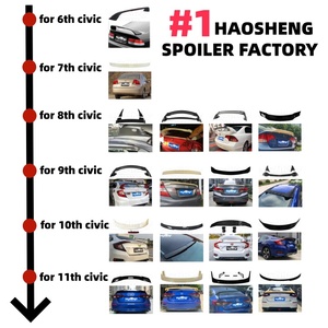 ABS <strong>Rear</strong> Tail Wing Car Accessories <strong>Spoiler</strong> For Honda Civic Si 10th 11th Gen 1996-2020 2006-2011 2008 2016 2017 Hatchback Sedan - Product Image 4