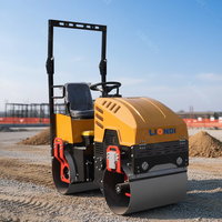 Livraison Gratuite - Nouvelle Rouleau Compresseur Routier à Double Tambour de 1,0 Tonne à Transmission Hydraulique pour Asphalte avec Service de Garantie