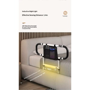 Bed Assist Rail Hand Guard Height Adjustable, Bed Safety Handle for Elderly Seniors, Handicap, Kids, Standing Bar Handle - Product Image 2