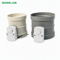 SCEELAB Vanne d'air motorisée en PP ignifuge pour hotte de laboratoire, vanne de conduit électrique résistante à la corrosion, vente directe usine