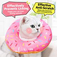 Collier de protection pour animaux de compagnie, cône de récupération en forme de beignet pour chats et chiens, collier anti-léchage pour la récupération post-chirurgicale, permet de manger librement