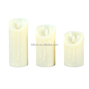 Festival Navidad realista marfil cera baterí<span class=keywords><strong>a</strong></span> LED <span class=keywords><strong>vela</strong></span> sin llama con llama móvil plástico luces eléctricas Pilar <span class=keywords><strong>vela</strong></span> <span class=keywords><strong>a</strong></span> granel - Product Image 3
