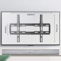 Soporte de TV LCD LED Delgado hecho en fábrica, soportes de TV fijos de acero montados en la pared para uso en la oficina