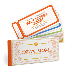 Impression de papier personnalisé Bons de remerciement coloré déchirer amour carnet de coupons <span class=keywords><strong>pour</strong></span> cadeau de fête <span class=keywords><strong>des</strong></span> mères - Product Image 1