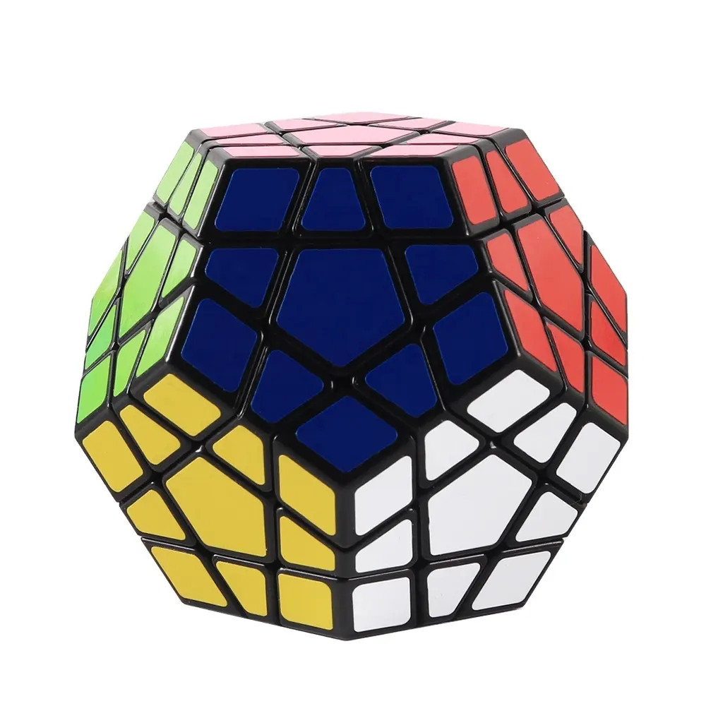 Sengso 3x3 أسود أسفل مكعب ميجا مينكس مكعب من البلاستيك Dodecahedral ألعاب الذكاء التعليمي مكعب السرعة للأطفال