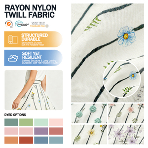 Tissu sergé fin en rayonne et nylon à motif abstrait personnalisé, idéal pour les chemises – Offre spéciale - Product Image 1