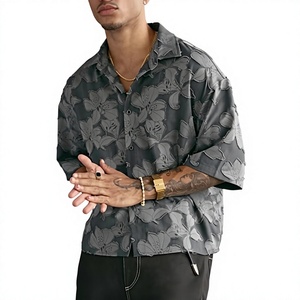 เสื้อเชิ้ตชายหาดพิมพ์ลายใบปาล์มสไตล์ลำลองสำหรับผู้ชาย แขนสั้น ระบายอากาศ แห้งเร็ว เป็นมิตรกับสิ่งแวดล้อม เหมาะสำหรับวันหยุด - Product Image 3