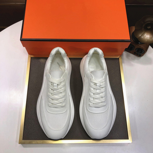 Zapatillas de Lujo con Cordones de Cuero Genuino de Alta Calidad, Zapatillas Deportivas de Diseño Moderno con Suela Gruesa Antideslizante - Product Image 6