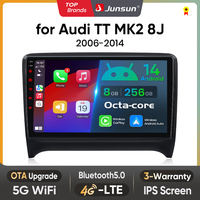 Radio Autoradio Junsun EU Stock Carplay Android Auto pour Audi TT MK2 8J 2006-2014 Lecteur DVD Unité Centrale Écran Voiture Expédition Rapide