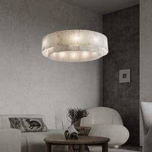 Lampada a Sospensione LED Circolare di Lusso <span class=keywords><strong>Lampadario</strong></span> in Pietra <span class=keywords><strong>Naturale</strong></span> Marmo Alabastro - Product Image 4