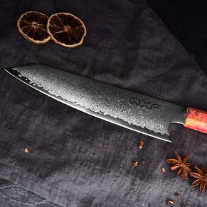 Cuchillo de cocina Kiritsuke de Damasco hecho a mano japonés de <span class=keywords><strong>8</strong></span> pulgadas VG10, cuchillo de Chef de Damasco con mango octogonal - Product Image 4