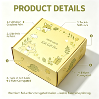 Boîte en carton ondulé ODM imprimée avec illustration, durable, avec insert pour bonbons, carton de fête pour cadeaux d'anniversaire pour enfants