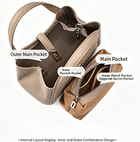 Sacs à main en cuir véritable tendance, sac fourre-tout personnalisé, sac à bandoulière grande capacité, sac bandoulière de luxe de haute qualité