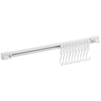 Crochets en plastique robustes en forme de S pour rangement de cuisine, support à crochets coulissants simples, fixation par perçage, outils de fixation pour porte arrière