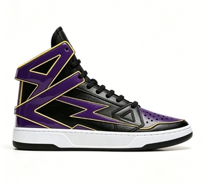 Zapatillas de Skate de Cuero Estilo Baloncesto Personalizadas, Zapatillas Deportivas de Diseño Personalizado con Punta Redonda y Logotipo de Fabricación - Product Image 3
