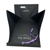 Nouveauté, boîte cadeau rigide pliable de luxe avec impression de logo personnalisé, pour cosmétiques, vêtements, foulards, emballage avec ruban
