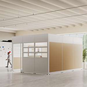 OMNI Poste de travail <span class=keywords><strong>à</strong></span> paroi haute Séparateurs de bureau autoportants modernes pour centres d'appels Système de panneaux <span class=keywords><strong>à</strong></span> plan ouvert - Product Image 3