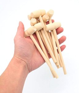 مطارق خشبية يدوية متعددة الوظائف مطارق صنوبر ناعمة لكسر الشوكولاته لعبة القلب الدعائم سحق أداة الحفر - Product Image 1