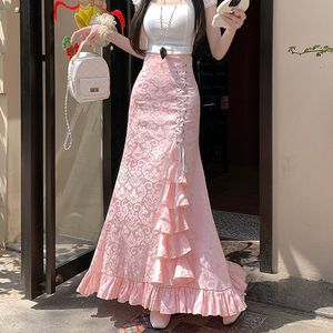 Vintage Gothic Long Skirts <strong>Women</strong> Punk Fish Tail Skirt New High Waisted Temperament <strong>Goth</strong> Skirt Festival Party Wear Woman <strong>Clothes</strong> - Product Image 5