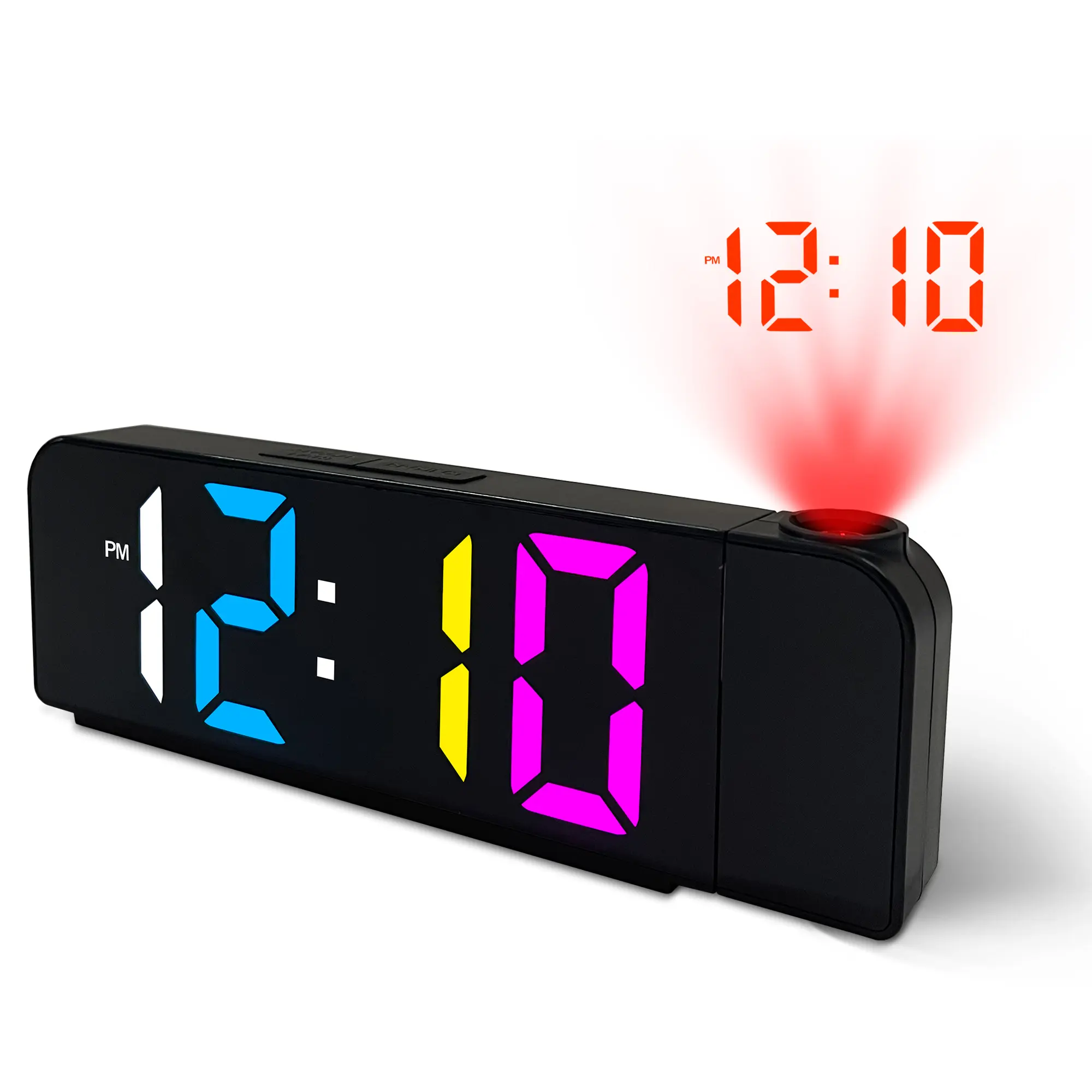 Jam proyektor baru multifungsi jam Alarm meja  waktu proyeksi cermin LCD Digital elektronik penjualan langsung dari pabrik
