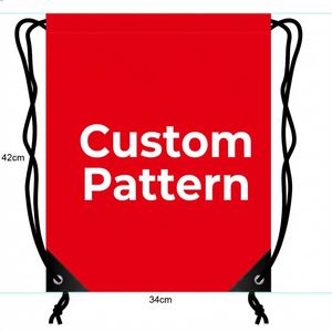 Custom Logo Bulk Wholesale 210D Durable Polyester <b>Drawstring</b> <b>Backpacks</b> Promotional for Business Events Giveaways Sports Travel - Product Image 3