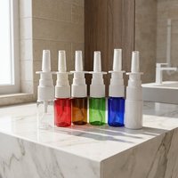 Flacon pulvérisateur nasal en plastique transparent blanc PET 10 ml avec pulvérisateur nasal blanc 18/410