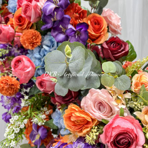 DKB Usine populaire fleurs artificielles fleur verte arc de mariage soie rose arc de fleurs artificielles - Product Image 4