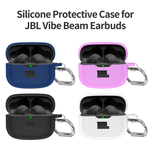 Nouvel étui pour <span class=keywords><strong>écouteur</strong></span>s Bluetooth en silicone souple, protection imperméable anti-chute, rayures diagonales pour <span class=keywords><strong>JBL</strong></span> Vibe Beam - Product Image 1