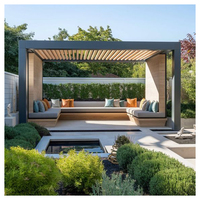 Balcon extérieur personnalisé imperméable à la pluie métal aluminium motorisées gazébo auvent de toit pliable pergola rétractable