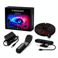 Rétroéclairage TV USB intelligent 5V avec synchronisation d'écran à 3 caméras, lumière ambiante pour moniteur PC, salle de jeu