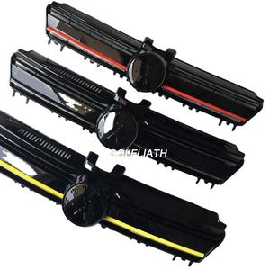 Nouvelle conception de calandre avant centrale en ABS, capot de radiateur, calandre supérieure avec éclairage LED pour VW <span class=keywords><strong>GOLF</strong></span> <span class=keywords><strong>7</strong></span> VII 2013-2016 - Product Image 2