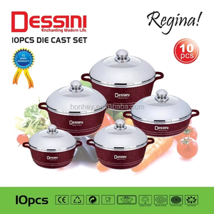 طقم أواني طهي بطبقة رخامية غير لاصقة من Dessini 10-أدوات مطبخ - Product Image 4