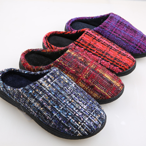 Pantuflas de Invierno de Lujo para Parejas, Cálidas, Suaves, de Felpa, Transpirables, con Suela de TPR Iluminada, Parte Superior de Punto y Forro de Lana de Cordero - Product Image 1