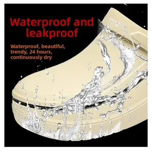 Men's Casual Clogs <b>Shoes</b> <b>Waterproof</b> and Oil-Proof Low-Top Non-Slip Chef <b>Shoes</b> Doctor & Nurse Work Sandals - Product Image 6