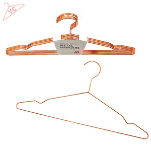 Or <span class=keywords><strong>Rose</strong></span> Cuivre Fil Cintre En Métal Vêtements logo personnalisé avec antirouille matériel - Product Image 5