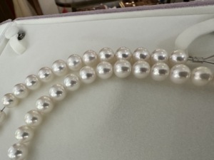 Giappone di lusso bianco 8-8.5mm naturale acqua salata Akoya collana di perle per le donne foro personalizzato per la creazione di gioielli - Product Image 4