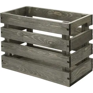 Corbeilles à fruits et à déchets <span class=keywords><strong>en</strong></span> <span class=keywords><strong>bois</strong></span> rustique à lattes, robustes et durables - Product Image 4