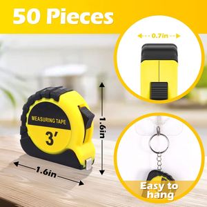 Promotion Mini Tape Measure Keychains,3Ft <b>Small</b> Tape Measure Inch Metric Scale,Measuring Tape Retractable with Stable <b>Slide</b> Lock - Product Image 3