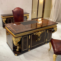 Fabricant de meubles sur mesure Poste de travail en bois massif de style antique Mobilier de bureau Ensemble complet