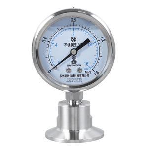 Manómetro de Diafragma de Acero Inoxidable Tipo Abrazadera Suzhou Xuansheng YTP60BF-MC, 60 mm, Precisión 2.5, para Uso Sanitario - Product Image 1