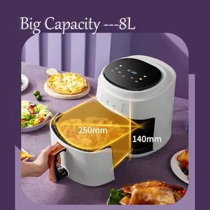 Home 8L Large Capacity Intelligent Electric Fryer Chips Machine Gift Can Be Timed Digital Display Screen Air Fryer