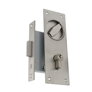 Stainless Steel 304 Fireproof <strong>Door</strong> Special Concealed <strong>Knob</strong> Handle Channel <strong>Door</strong> Lock with Square <strong>Plate</strong> - Product Image 1